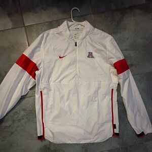 Nike Arizona Wildcats On-Field Pullover Jacket Men’s Medium White Red NCAA